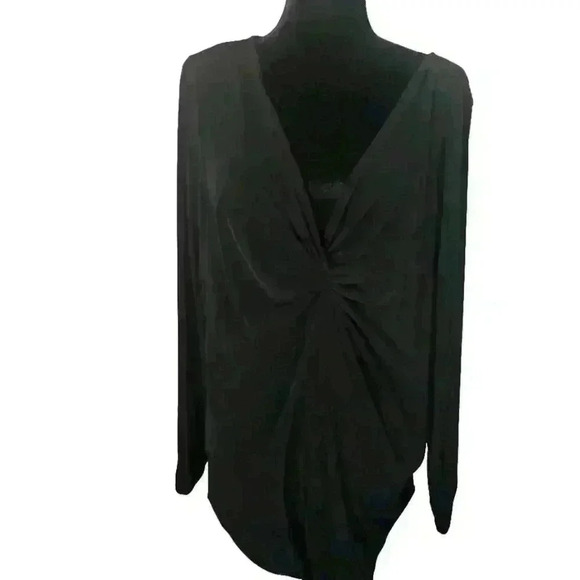 Torrid Womens Black Twist Front Long Sleeve Bodysuit 3 - Picture 2 of 14